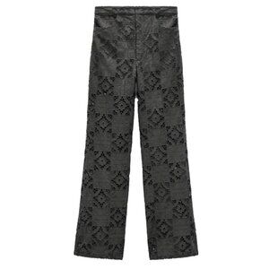 Pants - Zara Openwork Embroidered Pants Khaki XS NWOT